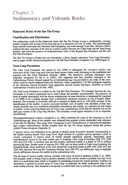 Palaeozoic Rocks of the San Tin Group Classification and Distribution