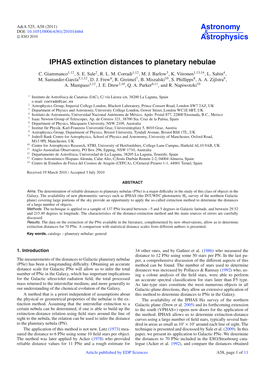 IPHAS Extinction Distances to Planetary Nebulae