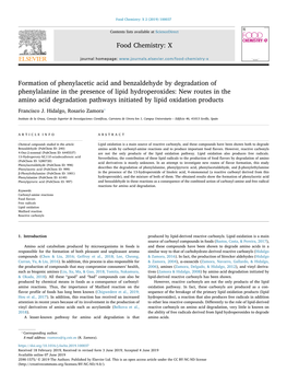 Formation of Phenylacetic Acid and Benzaldehyde by Degradation Of