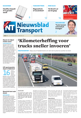 'Kilometerheffing Voor Trucks Sneller Invoeren'