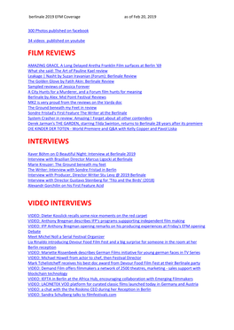 Film Reviews Interviews Video Interviews