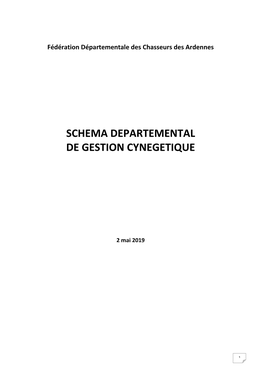 Schema Departemental De Gestion Cynegetique