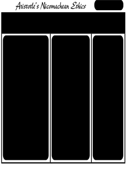 Chart on Aristotle's Nicomachean Ethics