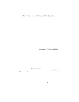 Shapiro Et Al.: Bt and Surfactant Vs. Citrus Leafminers 201 BIOASSAY