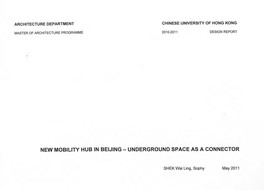 Underground Space As a Connector