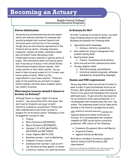Becoming an Actuary