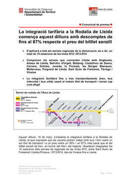 Un Total De 15 Estacions De Les Línies R12 I R13-R14