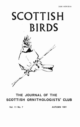 The Journal of the Scottish Ornithologists' Club