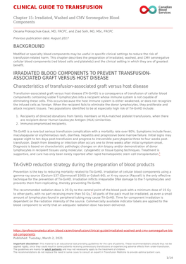 Clinical Guide to Transfusion