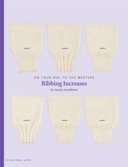 Ribbing Increases by Vanessa Montileone