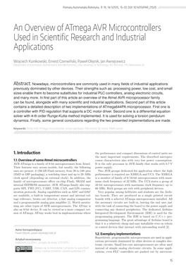 An Overview of Atmega AVR Microcontrollers Used in Scientific Research and Industrial Applications