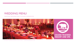 Wedding Menu Creating Memories and Culinary Experiences