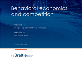 Behavioral Economics and Competition