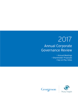 2017 Annual Corporate  Governance Review