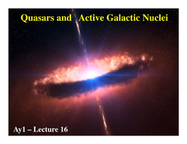 16.1 Quasars and Active Galactic Nuclei