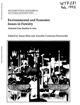 Environmental and Economic Issues in Forestry Selected Case Studies in Asia