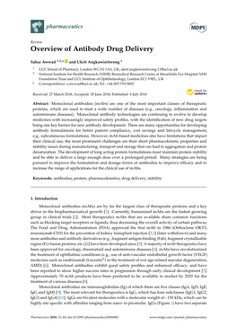 Overview of Antibody Drug Delivery