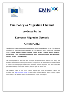 Visa Policy As Migration Channel