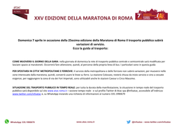 Xxv Edizione Della Maratona Di Roma