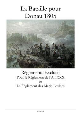 La Bataille Pour Donau 1805