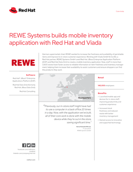 REWE Systems Builds Mobile Inventory Application with Red Hat and Viada