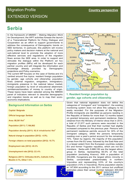 Migration Profile of Serbia