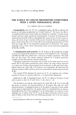 The Family of Lodato Proximities Compatible with a Given Topological Space