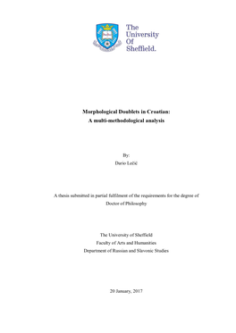 Morphological Doublets in Croatian: a Multi-Methodological Analysis