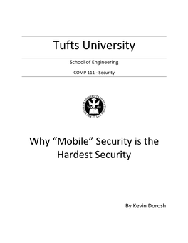 Why “Mobile” Security Is the Hardest Security