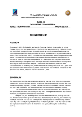 The North Ship Author Summary