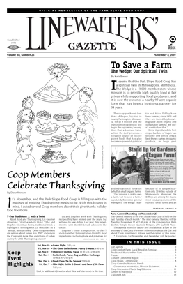 Coop Members Celebrate Thanksgiving