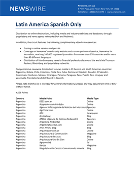 Latin America Spanish Only