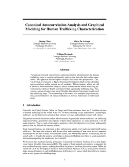 Canonical Correlation Analysis and Graphical Modeling for Huaman