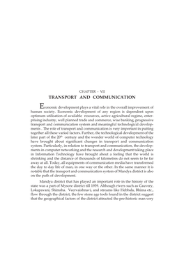 Transport and Communication 411