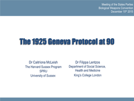 The 1925 Geneva Protocol at 90