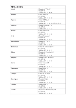 Adreces Jutjats De Pau I Registres Civils