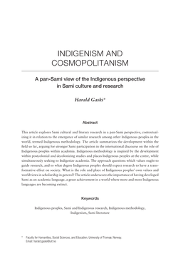 Indigenism and Cosmopolitanism
