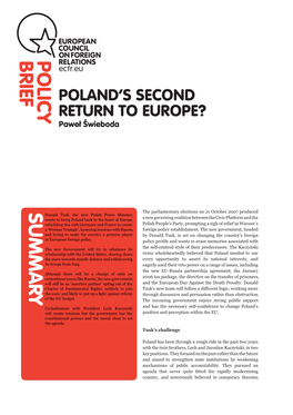 Poland's Second Return to Europe?