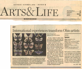 International Experiences Transform Ohio Artists I