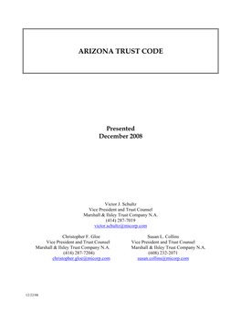 Arizona Trust Code