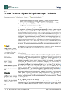 Current Treatment of Juvenile Myelomonocytic Leukemia