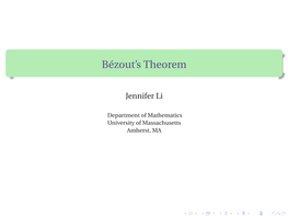 Bézout's Theorem