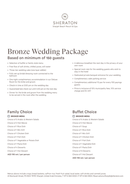 Bronze Wedding Package