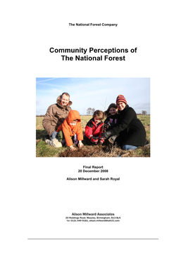 Community Perceptions of the National Forest