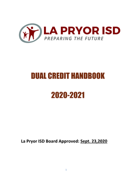 Dual Credit Handbook 2020-2021