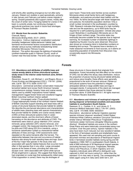 Terrestrial Habitats: Forests