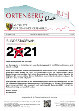 Amtsblatt Dergemeinde Ortenberg