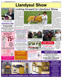 Llandysul Show the Last Local Showofthe Hoping for Adry Day