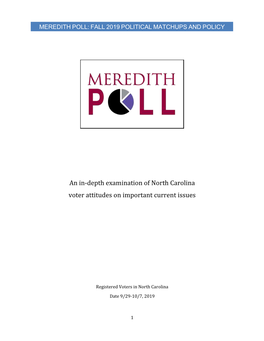 Meredith College Poll Report Oct 2019