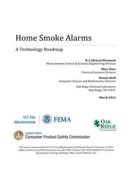 Home Smoke Alarms a Technology Roadmap